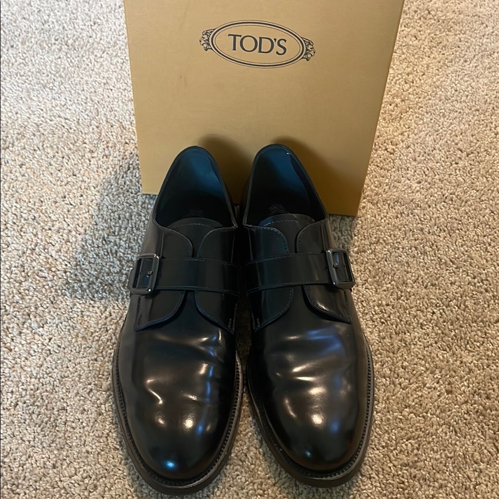Tod's Men's Black Leather Shoes